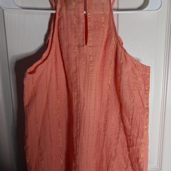 Ana Orange and Gold Cotton Tank Top - Picture 3 of 7